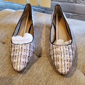 NWT Ann Taylor Block Heel Tweed Pumps